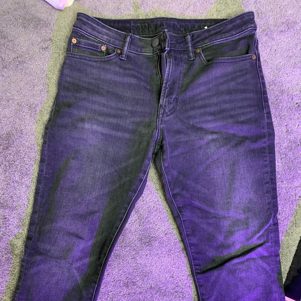 american eagle jeans slim black 30 x 30